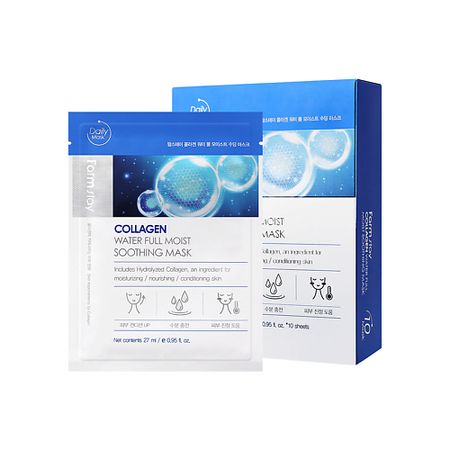Маска для лица FARMSTAY Успокаивающая маска для лица с коллагеном Collagen Water Full Moist Soothing Mask