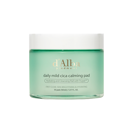 Диски для эксфолиации D`ALBA Пэды для лица Daily Mild Cica Calming Pad