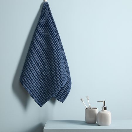 Полотенце вафельное Francesca, синее duofeiya розовое вафельное полотенце из хлопка