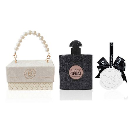 Набор парфюмерии YVES SAINT LAURENT Подарочный набор Black Opium +Ароматическая подвеска 3d печатная маска маска черепа флип брелок брелок для ключей сумка подвеска автомобильный брелок украшение на хэллоуин подарочный брелок