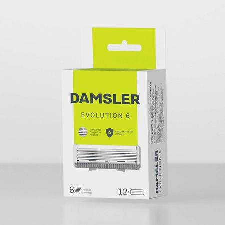 Кассета для станка DAMSLER Кассеты для бритья, 6 лезвий Evolution