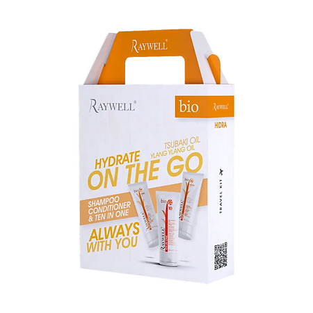 Набор для ухода за волосами RAYWELL Тревел набор Bio Hidra (шампунь, маска, крем 10 в 1) креативная маска kanye с 3d принтом эластичная сетчатая полнолицевая маска головные уборы для косплея новинка реквизит для вечеринки подарки