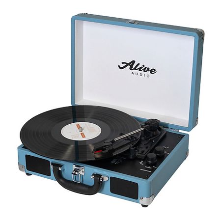 Виниловый проигрыватель ALIVE AUDIO Виниловый проигрыватель GLAM Aqua c Bluetooth chzhvan bluetooth трекер для android