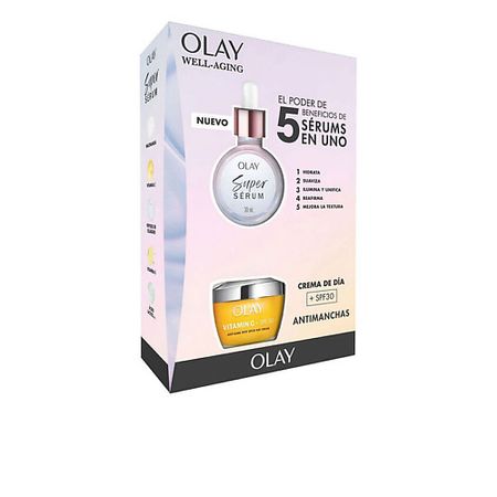 Набор средств для лица OLAY Набор: Сыворотка Super Serum + Крем для лица Vitamin C + SPF 30