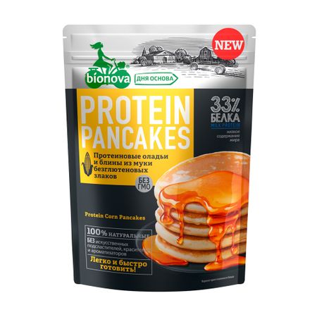 Протеиновая смесь Bionova для приготовления оладий с кукурузной мукой, 350 г siberian nutrogunz изтоноик stall ion вишня 0 27 кг сухая смесь