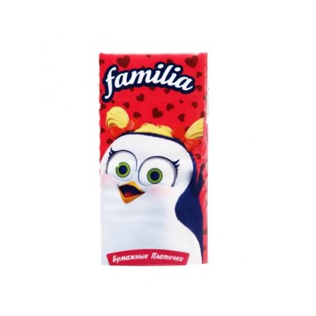 Бумажные носовые платочки Familia Classical 3-хслойные