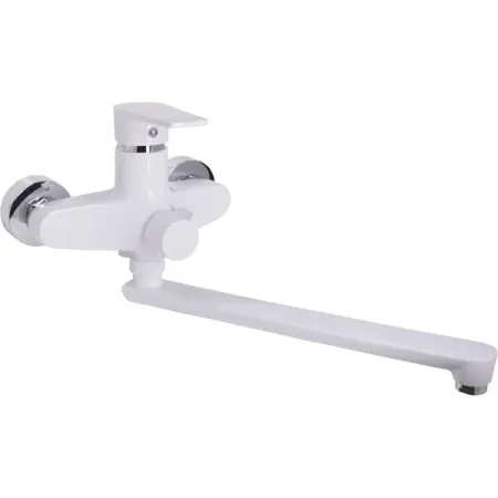 Смеситель для ванны однорычажный универсальный с лейкой и шлангом цвет белый керамический гайвань jingde tea set сине белый 160 мл