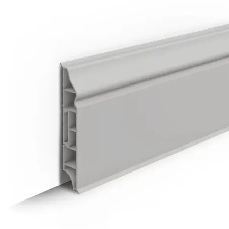 Плинтус для напольных покрытий фигурный Дюра 80 мм цвет серый наличник фигурный сращ нфс 80 2200х800мм б с