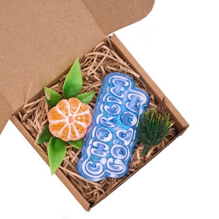 Мыло твердое SKUINA Новогоднее мыло набор с мандарином мыло твердое skuina мыло котик потягушки