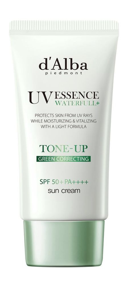 d'Alba Waterfull+ UV Essence Tone-Up Green Correcting Sun Cream SPF 50+ PA++++ искусственные растения green aloes