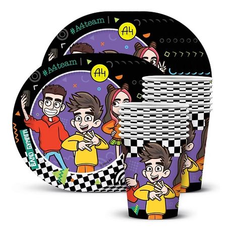 Набор одноразовой посуды ND PLAY Набор одноразовой посуды для праздника Влад А4 одноразовая посуда для детского праздника