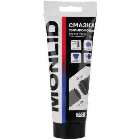 Смазка силиконовая MONLID для канализационных труб 200 г