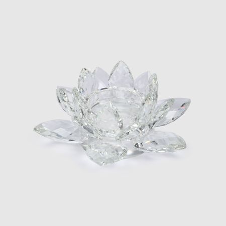 Подсвечник Crocus хрустальный, лотос 24х24х11,5 см