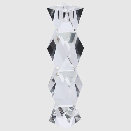 Подсвечник Crocus хрустальный, 1 свеча, большой, 6x6x30 см