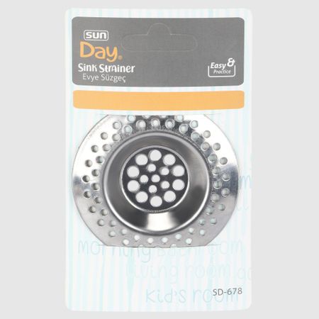 Фильтр для раковины Sun Plastik из нержавеющей стали 7х7х1 см сетчатый фильтр для раковины meijuner