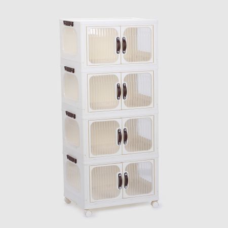 Шкаф для хранения Hometex 4 уровня кремовый 55х32,5х118 см