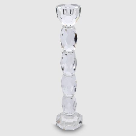 Подсвечник Crocus хрустальный, 1 свеча, большой, 10x10x44,5 см