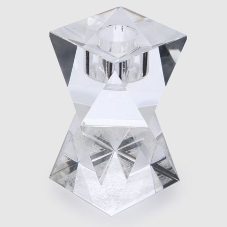 Подсвечник Crocus хрустальный, 1 свеча, малый, 6x6x10 см