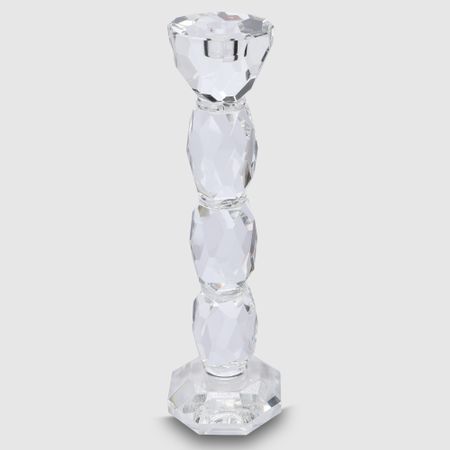 Подсвечник Crocus хрустальный, 1 свеча, средний, 10x10x35,5 см