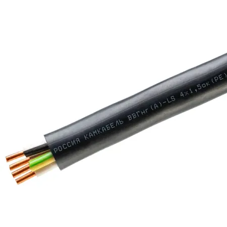 Электрический кабель Камкабель ВВГнг(А)-LS 4x1.5 на отрез