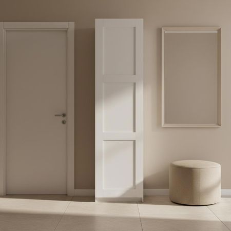 Шкаф распашной Реймс белый с полкой и штангой 60х232,2х54,5 ЛДСП каркас белый