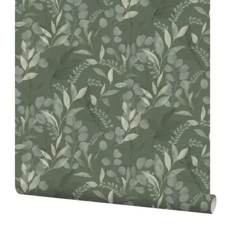 Обои флизелиновые Erismann Aeris зеленые 1.06 м ЭР61040-06 искусственные зеленые сосновые ветки для декора