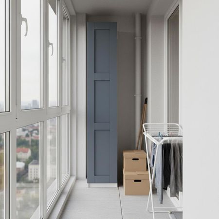 Шкаф распашной Реймс серый с 4 полками 40х232,2х54,5 ЛДСП каркас белый шкаф распашной реймс серый с 3 полками и 3 ящиками 80х232 2х54 5 лдсп каркас белый