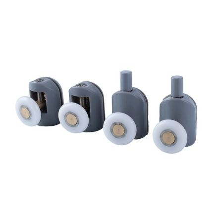 Комплект роликов для двери Iddis Optima Home d23 мм стекло 4 мм одинарные эксцентриковые серые комплект роликов ofelis для душевой кабины одинарные 4шт