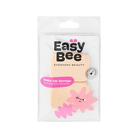 Спонж для нанесения макияжа EASYBEE Спонж для макияжа BEAUTY DAY прямоугольный (латекс) спонж lei скошенный латекс