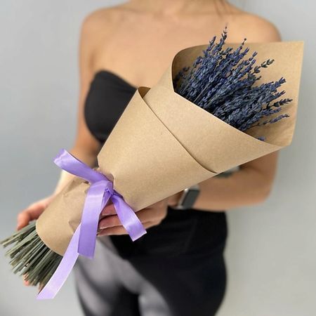 Букет из сухоцветов FLORES Ароматная лаванда в крафте