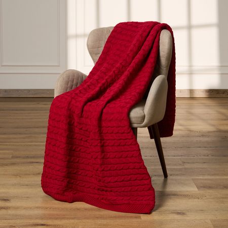 Плед Виллена/Villena, ярко-красный рождественские куклы spare no effort красный 40 75 см