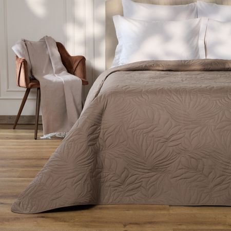 Покрывало Листочки/Fogliare, мокко