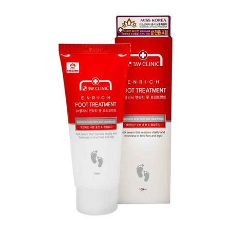 Крем для ног 3W CLINIC Восстанавливающий крем для ног, ENRICH FOOT TREATMENT kahool пользовательские автомобильные коврики для bmw 2 coupe f22 g42 convertible f23 grancoupe f44 218 240 автомобильные ковры foot coche accessorie