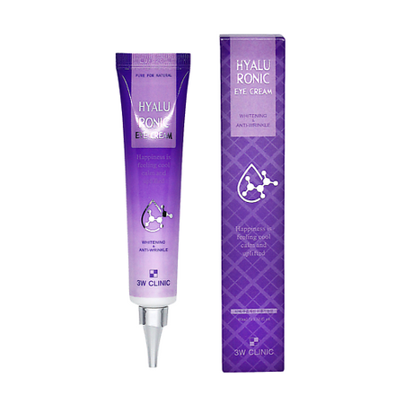 Крем для глаз 3W CLINIC Крем для кожи вокруг глаз с гиалуроновой кислотой, HYALURONIC EYE CREAM germaine de capuccini timexpert hyaluronic plumping moisturising cream soft sorbet