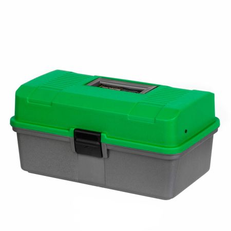 Ящик рыболова двухполочный Helios зелёный 33х20х16 см