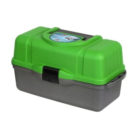 Ящик рыболова трёхполочный Helios зелёный 44х22х24 см