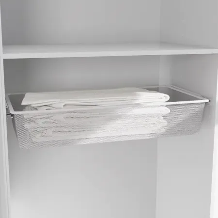 Корзина выдвижная 80х41.7x14.4 см цвет белый ножницы канцелярские daswerk ножницы кухонные 230мм