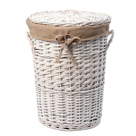 Корзина для белья WasserKraft Aller 450х450х560 мм 83,6 л белая (WB-106-L) корзина 2к корзина 4535ws 4 1 белая