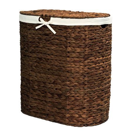 Корзина для белья WasserKraft Dill 330х580х610 мм 87,1 л темно-коричневая (WB-611-L) коричневая плетёная корзина для пикника