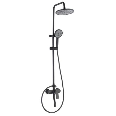 Душевая система РМС с верхним душем с лейкой с изливом черная (PL7BL-009DK) 1 2 дюймовые универсальные сменные краны латунный керамический дисковый картридж внутренний кран для ванной комнаты