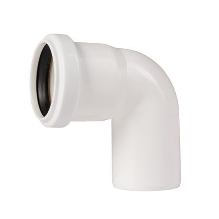 Отвод Ostendorf HTB d50 мм 87° пластиковый белый для внутренней канализации
