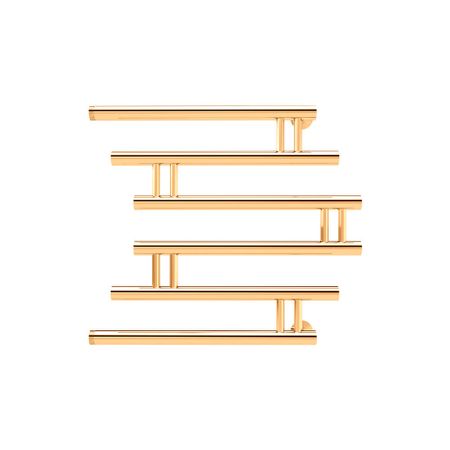 Полотенцесушитель водяной Indigo Zip 600х600 мм фокстрот с боковым подключением 500 мм золото