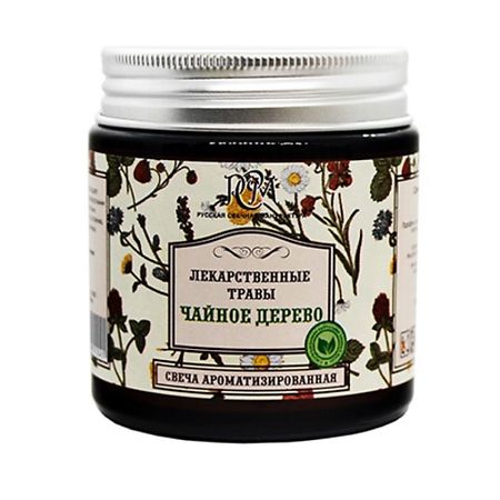 Свеча ароматическая РУССКАЯ СВЕЧНАЯ МАНУФАКТУРА Свеча в банке ЧАЙНОЕ ДЕРЕВО водка русская валюта россия 0 25 л