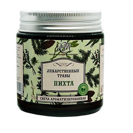 Свеча ароматическая РУССКАЯ СВЕЧНАЯ МАНУФАКТУРА Свечи ЛЕКАРСТВЕННЫЕ ТРАВЫ ПИХТА искусственные травы для скрапбукинга 6 шт