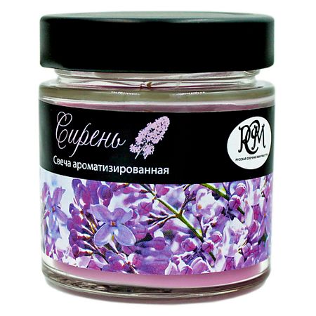 Свеча ароматическая РУССКАЯ СВЕЧНАЯ МАНУФАКТУРА Свеча в банке СИРЕНЬ