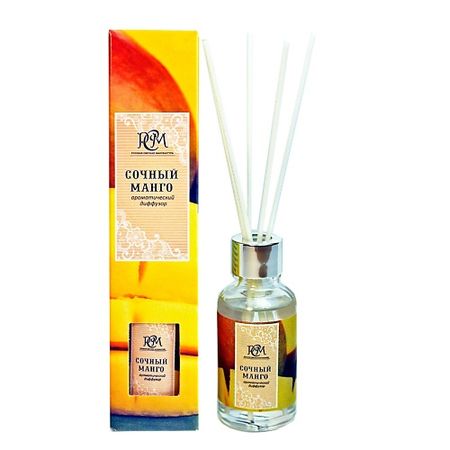 Аромадиффузор РУССКАЯ СВЕЧНАЯ МАНУФАКТУРА Арома диффузор СОЧНЫЙ МАНГО водка русская валюта россия 0 25 л