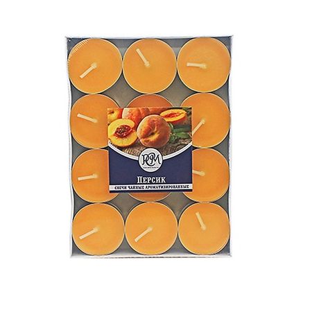 Свеча ароматическая РУССКАЯ СВЕЧНАЯ МАНУФАКТУРА Свечи чайные ПЕРСИК
