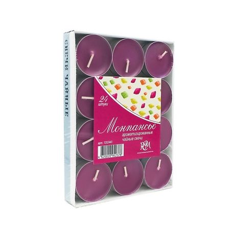 Свеча ароматическая РУССКАЯ СВЕЧНАЯ МАНУФАКТУРА Свечи чайные МОНПАНСЬЕ