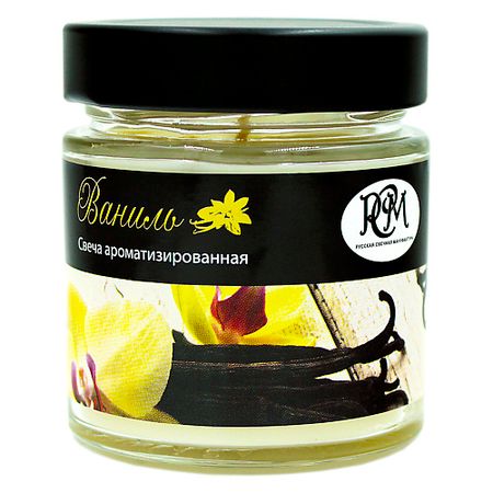 Свеча ароматическая РУССКАЯ СВЕЧНАЯ МАНУФАКТУРА Свеча в банке ВАНИЛЬ