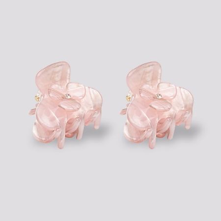 Набор заколок для волос ASSORO Набор крабов для волос, заколки крабики Мини 2 шт - Розовые маргаритки розовые мешочки для украшений из эва